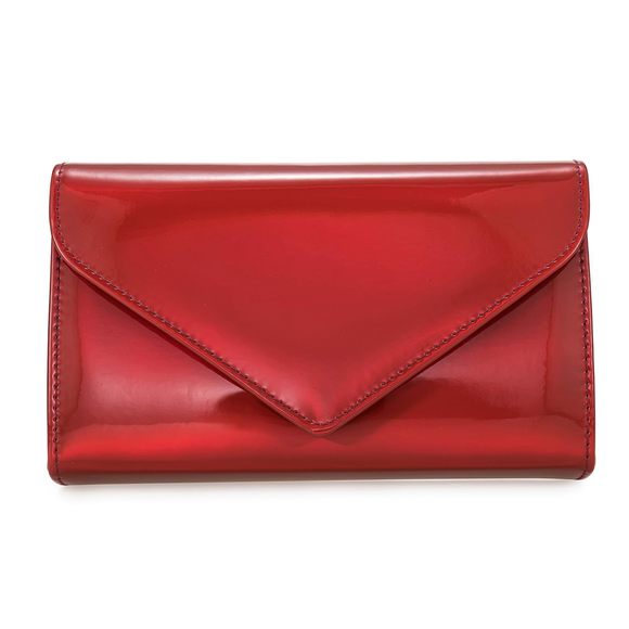 Mirrored Metallic Faux Leather Evening Bag Glimmering Clutch Purse :O - Picture 1 of 6